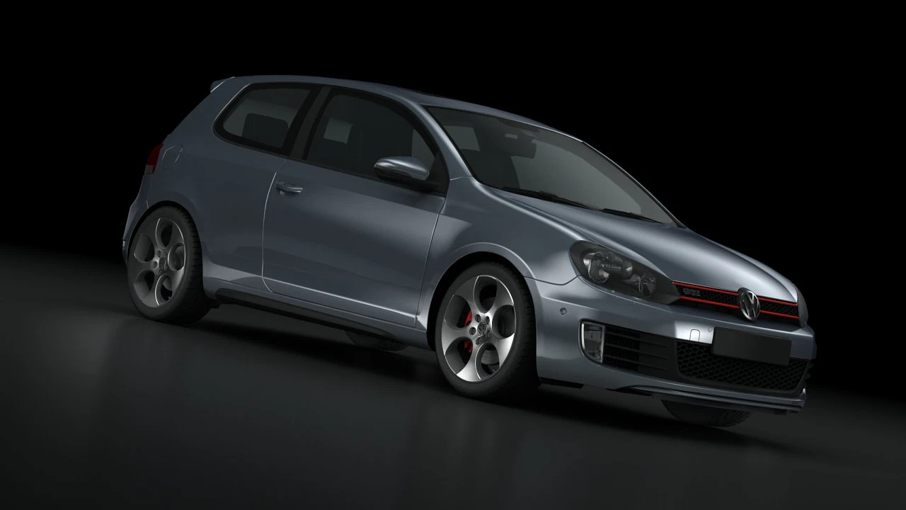 vw golf 6 gti 2010 3D Model .c4d .max .obj .3ds .fbx .stl .blend 