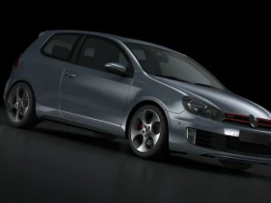 vw golf 6 gti 2010 3D Model