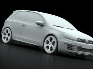 vw golf 6 gti 2010 3D Model