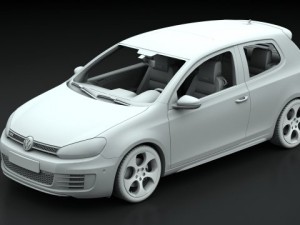 vw golf 6 gti 2010 3D Model