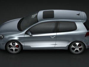 vw golf 6 gti 2010 3D Model