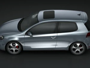 vw golf 6 gti 2010 3D Model