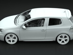 vw golf 6 gti 2010 3D Model