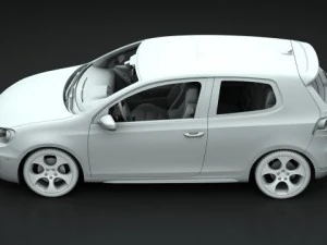vw golf 6 gti 2010 3D Model