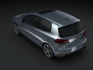 vw golf 6 gti 2010 3D Model