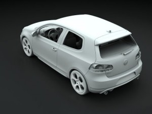 vw golf 6 gti 2010 3D Model