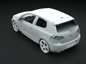 vw golf 6 gti 2010 3D Model