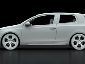vw golf 6 gti 2010 3D Model