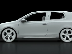 vw golf 6 gti 2010 3D Model
