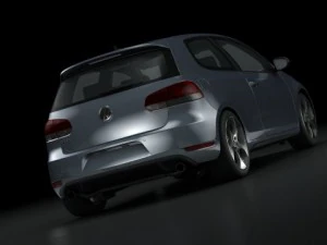vw golf 6 gti 2010 3D Model