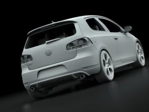 vw golf 6 gti 2010 3D Model
