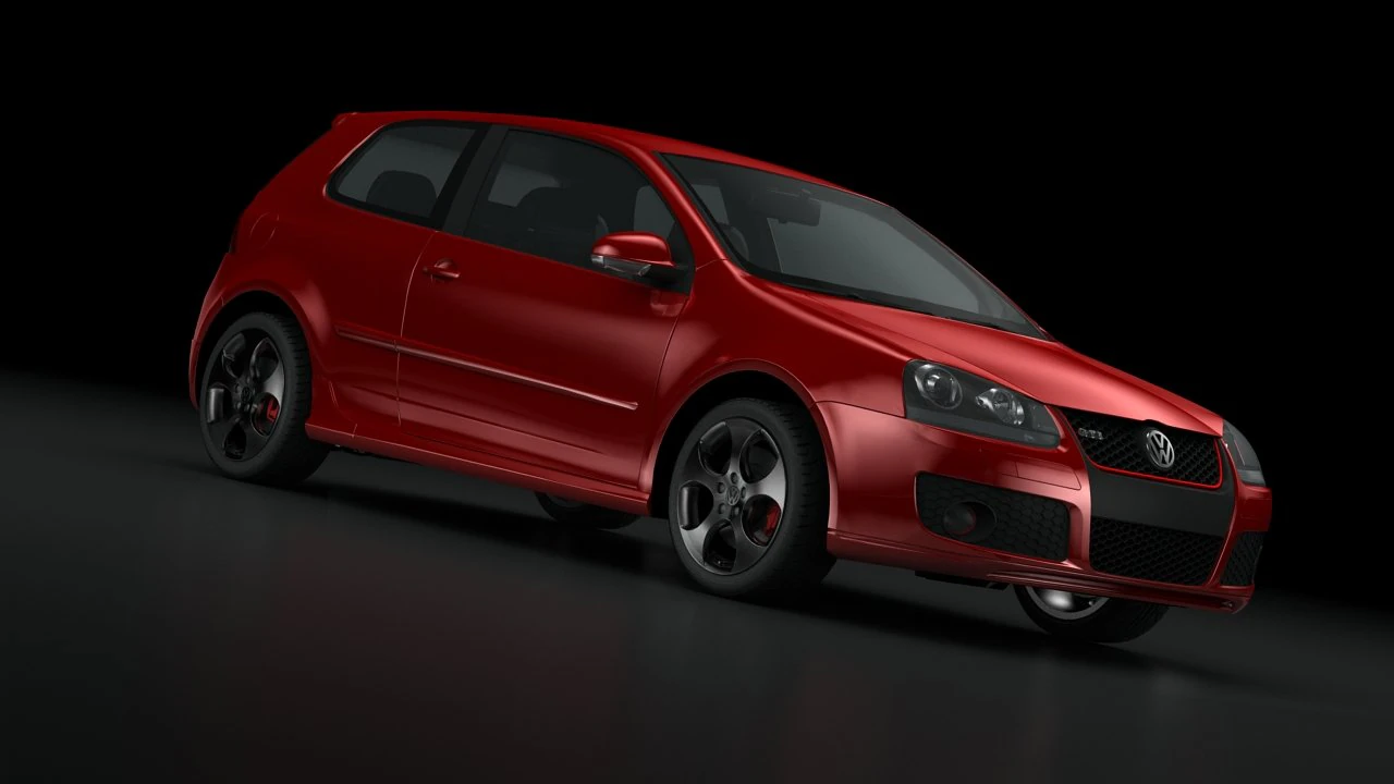 vw golf gti 2006 3D Model .c4d .max .obj .3ds .fbx .stl .blend