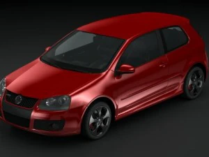 vw golf gti 2006 3D Model