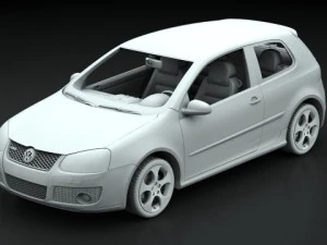 vw golf gti 2006 3D Model