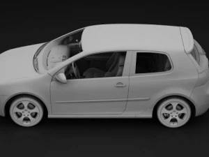 vw golf gti 2006 3D Model