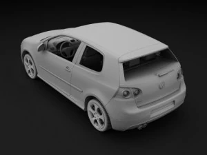 vw golf gti 2006 3D Model