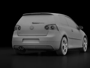 vw golf gti 2006 3D Model