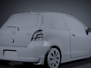toyota yaris s 2008 3D 模型