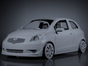 toyota yaris s 2008 3D 模型