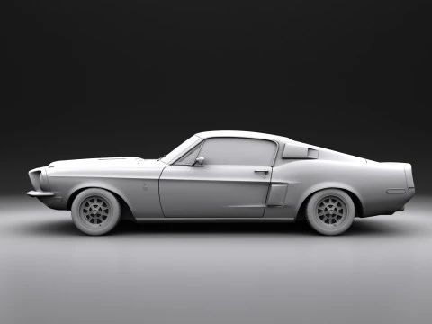 Shelby 500kr 68 3D Model