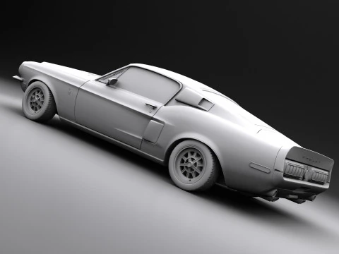 Shelby 500kr 68 3D Model