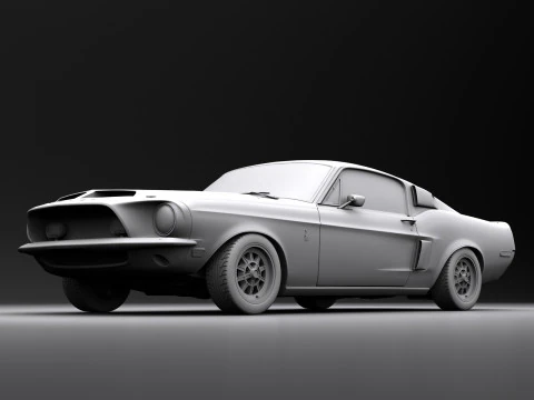 Shelby 500kr 68 3D Model