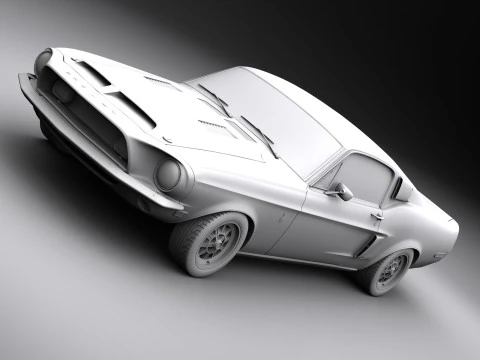 Shelby 500kr 68 3D Model