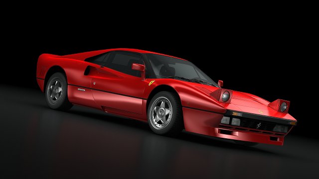 ferrari gto 1984 3Dモデル .c4d .max .obj .3ds .fbx .stl .blend 
