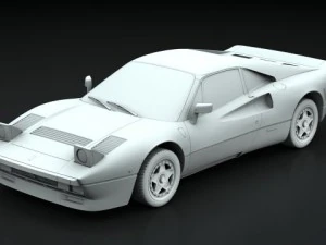 ferrari gto 1984 3D Model