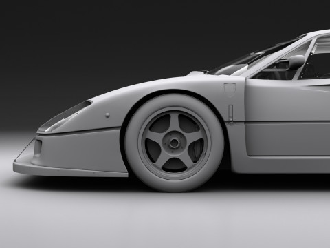 Ferrari f40 competizione 89 3D 模型