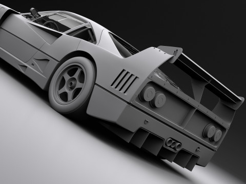 Ferrari f40 competizione 89 3D 模型
