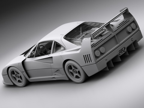 Ferrari f40 competizione 89 3D 模型