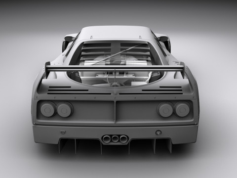 Ferrari f40 competizione 89 3D 模型