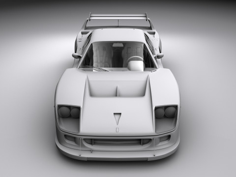 Ferrari f40 competizione 89 3D 模型