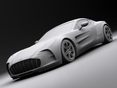 Aston martin one77 2010 3D Model