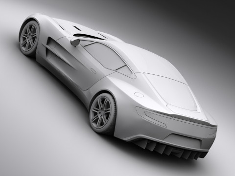 Aston martin one77 2010 3D Model