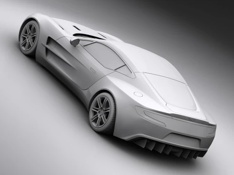 Aston martin one77 2010 3D Model