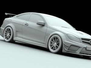 mercedes c63 amg black edition 2012 3D Модель