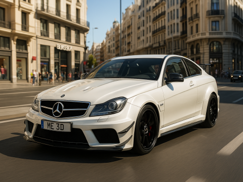 Mercedes c63 amg black edition 2012 3D Model
