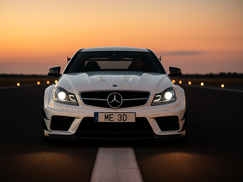 Mercedes c63 amg black edition 2012 Model 3D