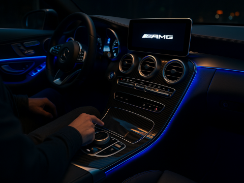 Mercedes c63 amg black edition 2012 Model 3D
