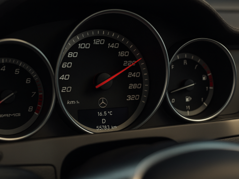 Mercedes c63 amg black edition 2012 Model 3D