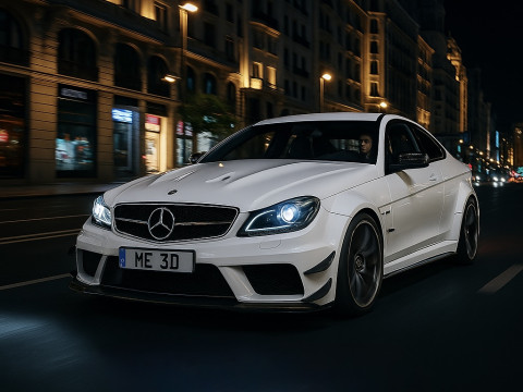Mercedes c63 amg black edition 2012 Model 3D