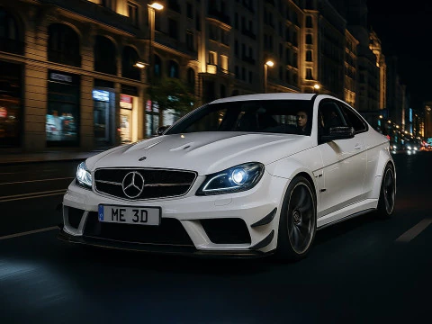 Mercedes c63 amg edi&ccedil;&atilde;o preta 2012 Modelo 3D