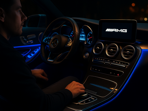 Mercedes c63 amg black edition 2012 Model 3D