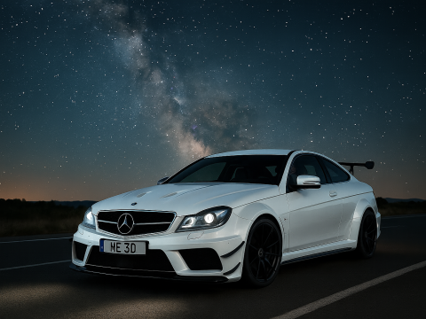Mercedes c63 amg black edition 2012 Model 3D