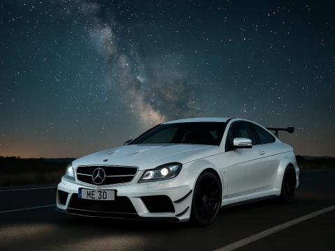 Mercedes c63 amg edi&ccedil;&atilde;o preta 2012 Modelo 3D