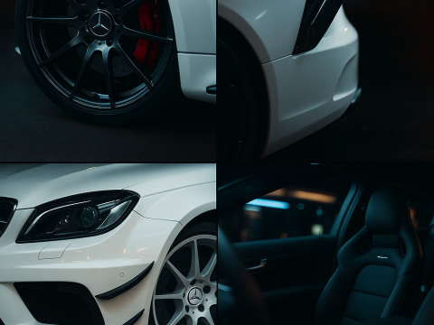 Mercedes c63 amg black edition 2012 Model 3D