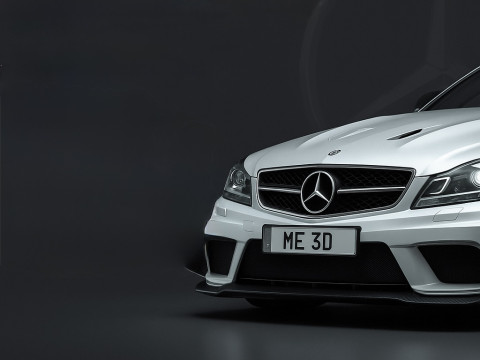 Mercedes c63 amg black edition 2012 Model 3D