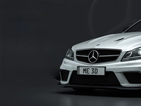 Mercedes c63 amg edi&ccedil;&atilde;o preta 2012 Modelo 3D